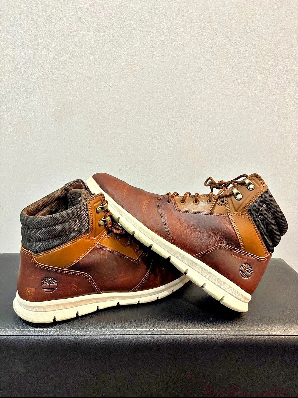 Timberland Graydon Memory Foam Water Resistant Sneaker Boots Brown Men’s size 10